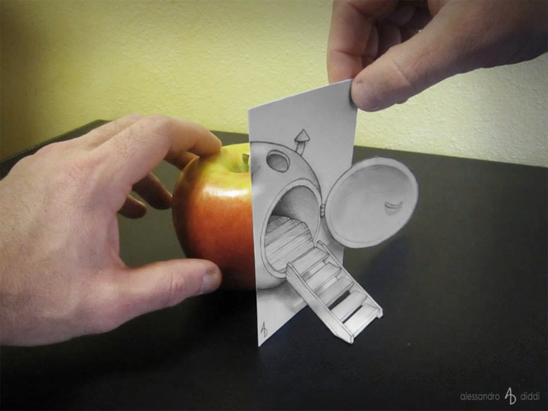 Illustration for article titled These anamorphic drawings will screw up your brain
